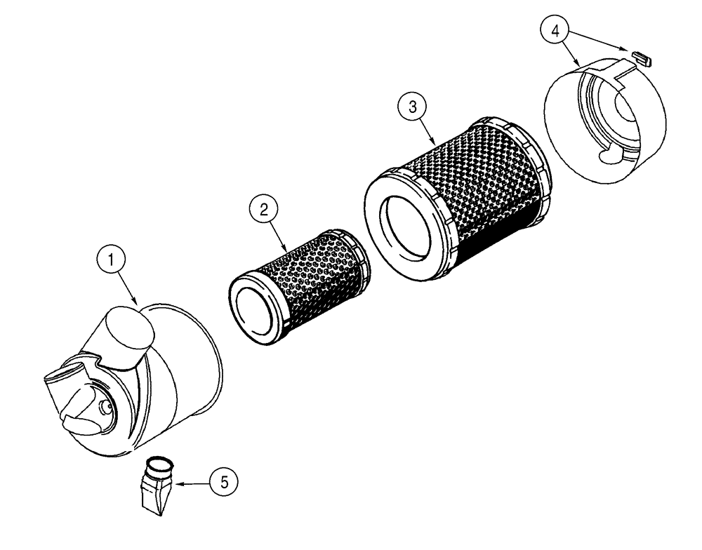 Схема запчастей Case 521D - (02-11) - AIR CLEANER ASSY (02) - ENGINE