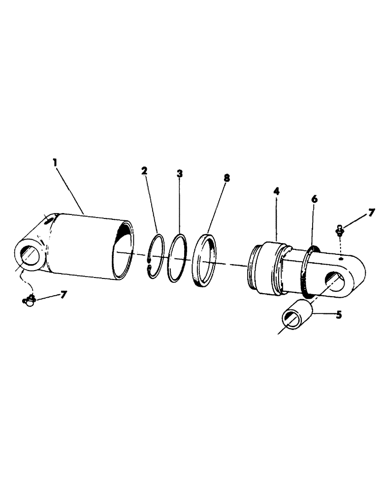 Схема запчастей Case 50 - (111) - LEVELER CYLINDER, (5.25" ID X 5.97" STROKE) (35) - HYDRAULIC SYSTEMS