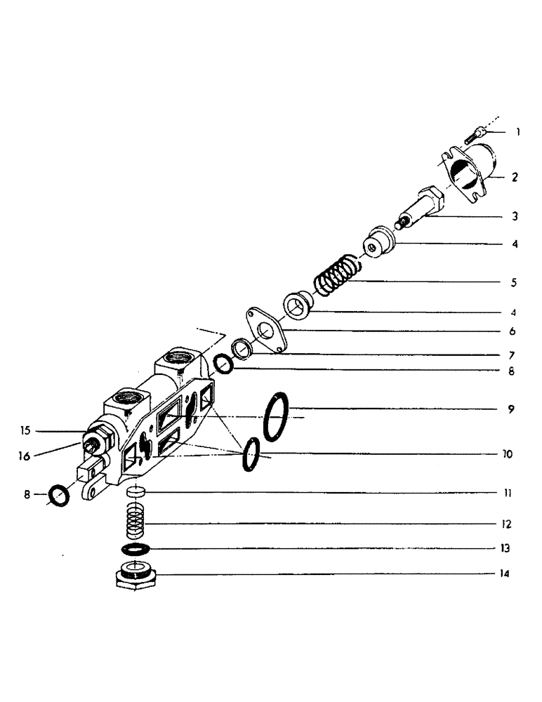 Схема запчастей Case 30YM - (042) - WORKING SECTION, PART NO. 201990 (07) - HYDRAULIC SYSTEM