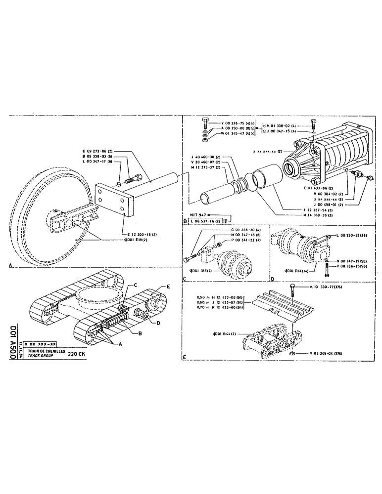 Схема запчастей Case 160CKS - (084) - TRACK GROUP (04) - UNDERCARRIAGE