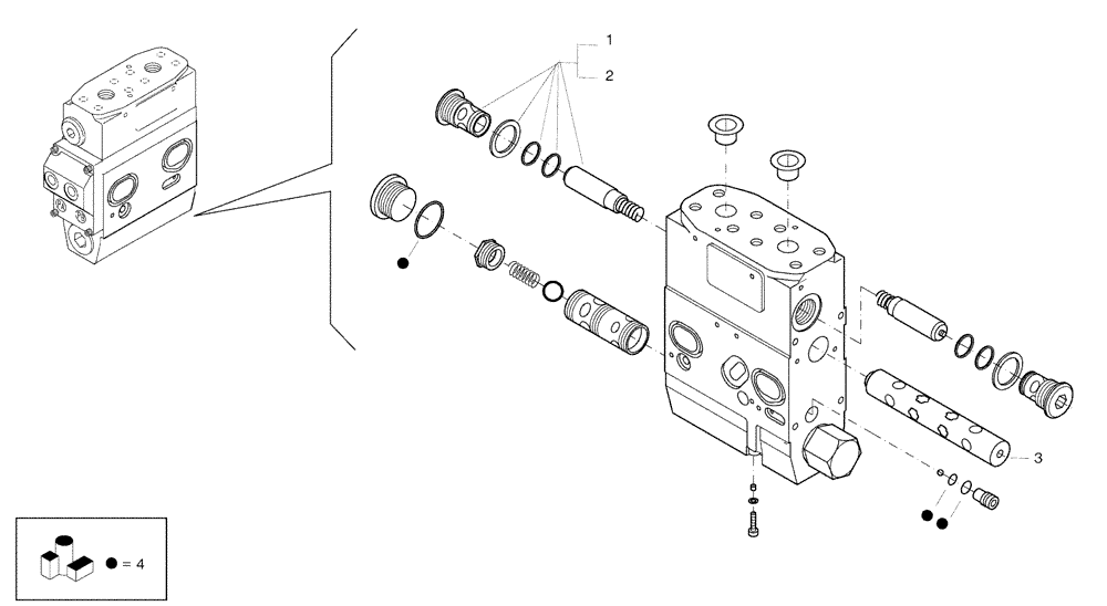 Схема запчастей Case 325 - (5.800A[05D]) - DUMPING SYSTEM - DISTRIBUTION VALVE (10) - Cab/Cowlings