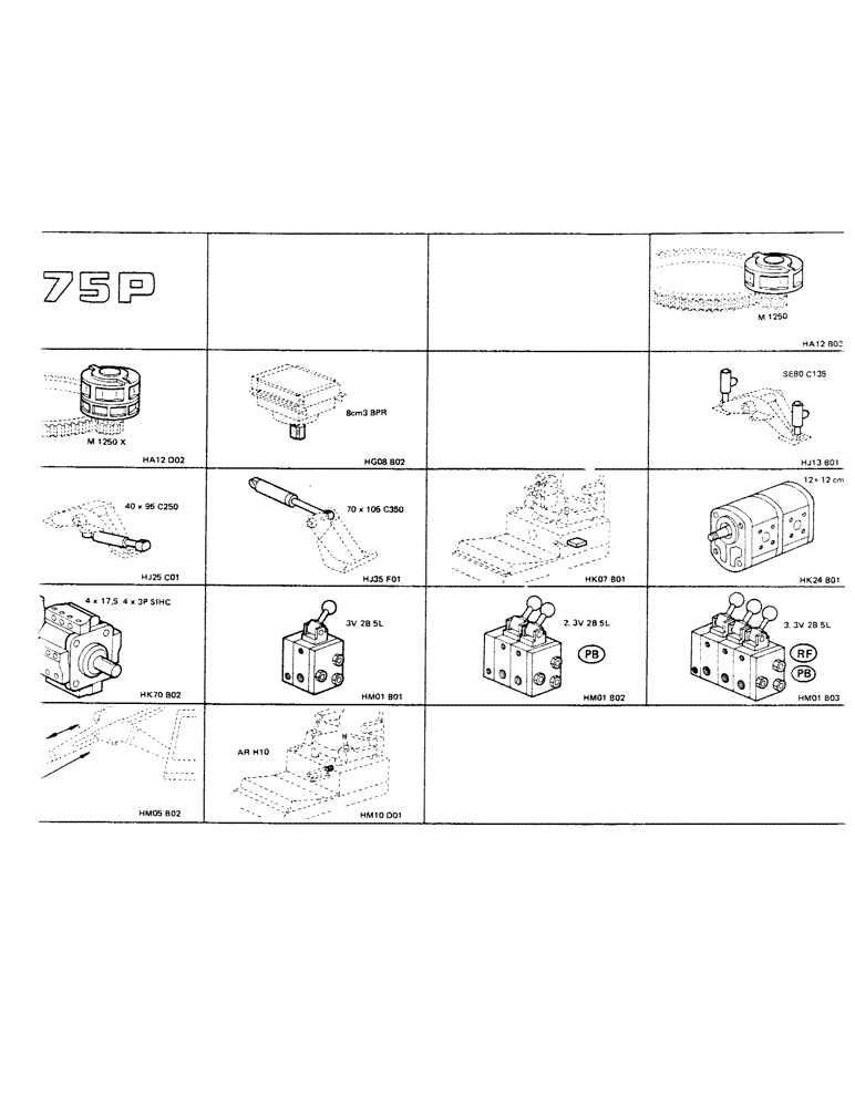 Схема запчастей Case 75P - (0-13) - 75P (00) - PICTORIAL INDEX