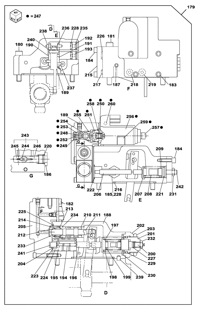 Схема запчастей Case CX350C - (08-037[00]) - HIGH PRESSURE PUMP - REGULATOR - STANDARD (08) - HYDRAULICS