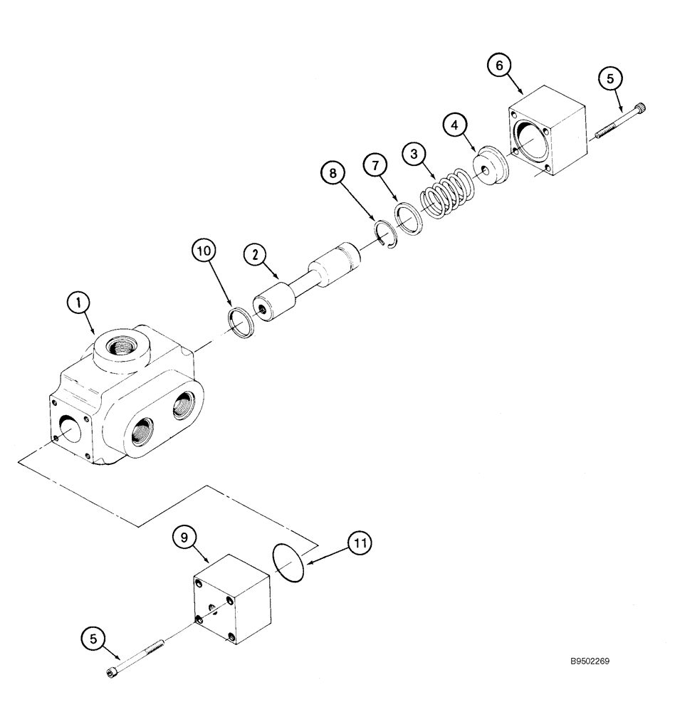 Схема запчастей Case 921C - (08-53) - VALVE ASSY - RIDE CONTROL DIRECTIONAL (08) - HYDRAULICS