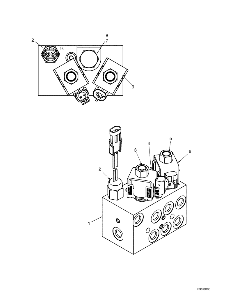 Схема запчастей Case 440 - (06-07A) - HYDROSTATICS, MULTI VALVE ASSEMBLY (06) - POWER TRAIN