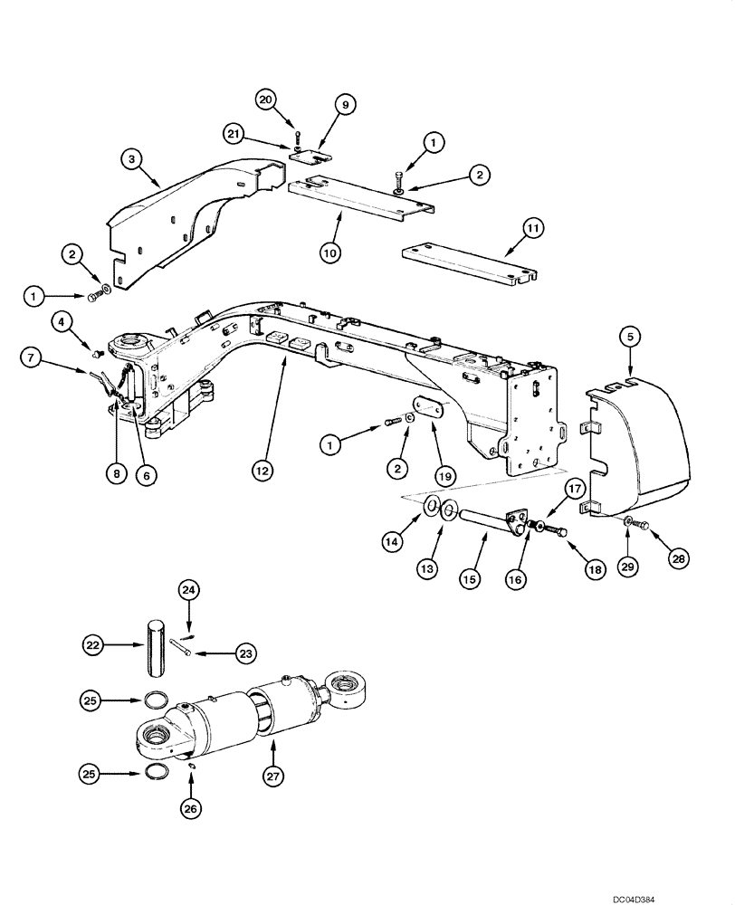 Схема запчастей Case 865 - (09.01[00]) - FRONT CHASSIS (09) - CHASSIS