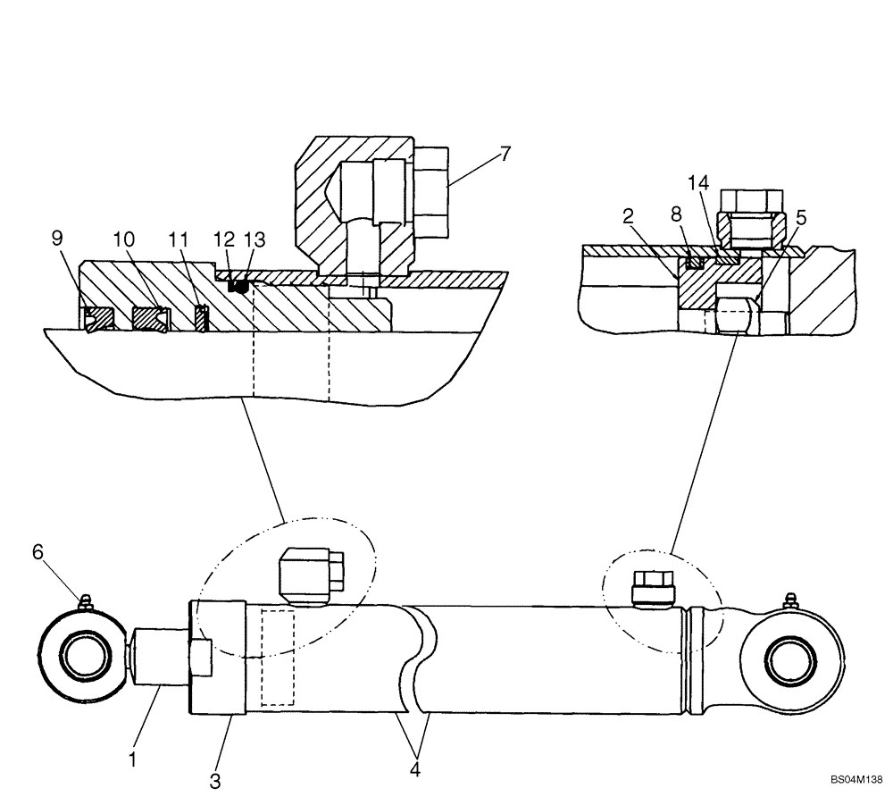 Схема запчастей Case 440 - (08-13) - CYLINDER - LIFT (08) - HYDRAULICS