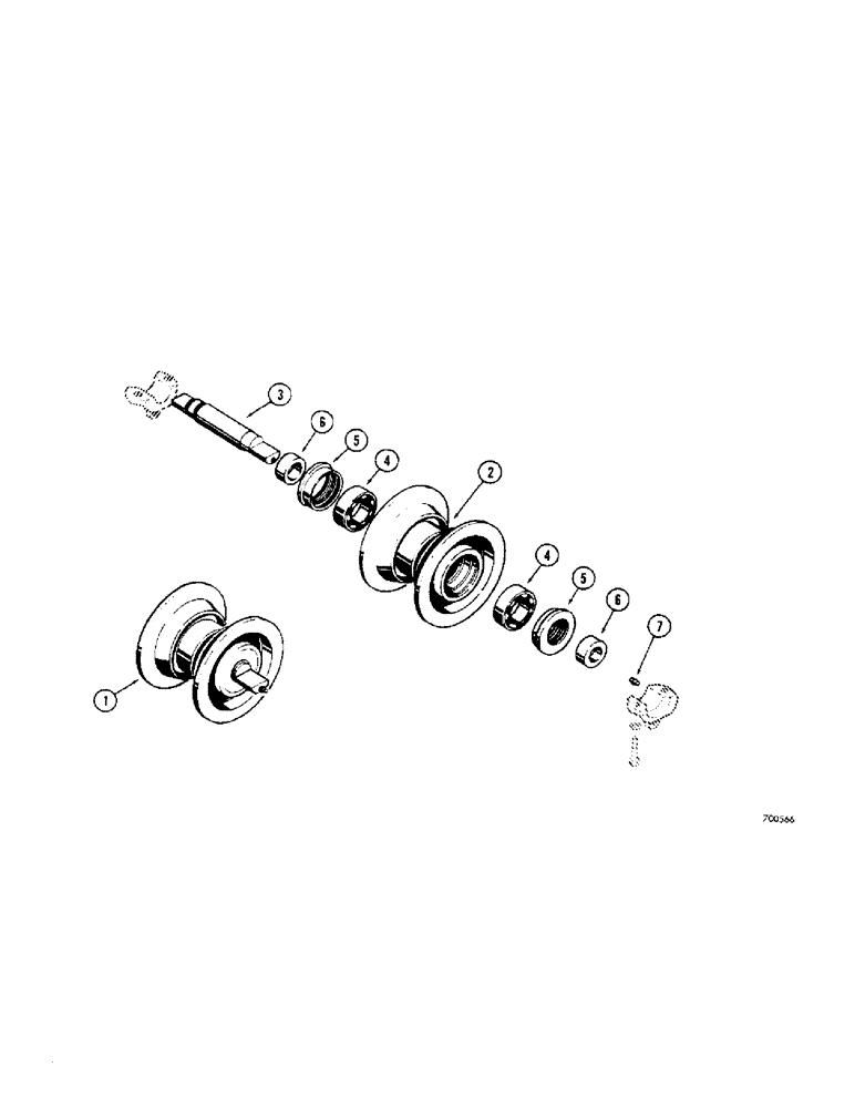 Схема запчастей Case 350 - (156[1]) - TRACK ROLLER - HEAVY DUTY (04) - UNDERCARRIAGE