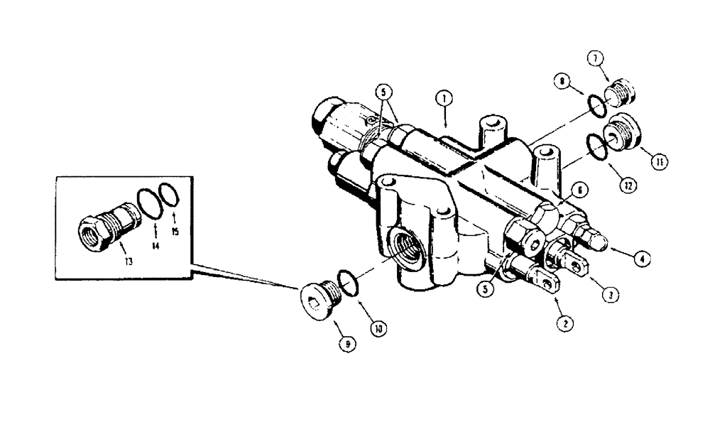 Схема запчастей Case 450 - (266) - D35212 EQUIPMENT CONTROL VALVE (2 SPOOL) (07) - HYDRAULIC SYSTEM