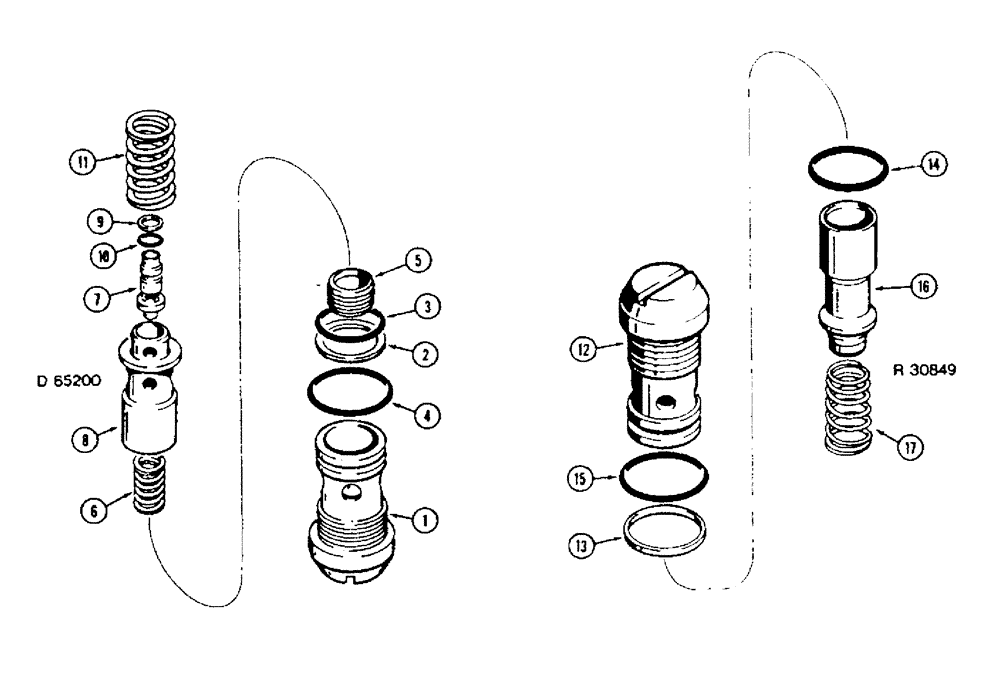 Схема запчастей Case 1450 - (328[1]) - D65200 ANTICAVITATION ASSEMBLY (08) - HYDRAULICS