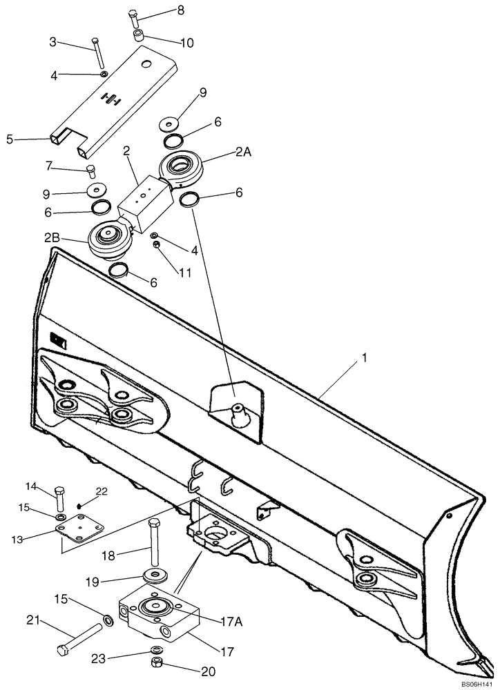 Схема запчастей Case 1150K - (09-02) - DOZER BLADE - MOUNTING (09) - CHASSIS/ATTACHMENTS