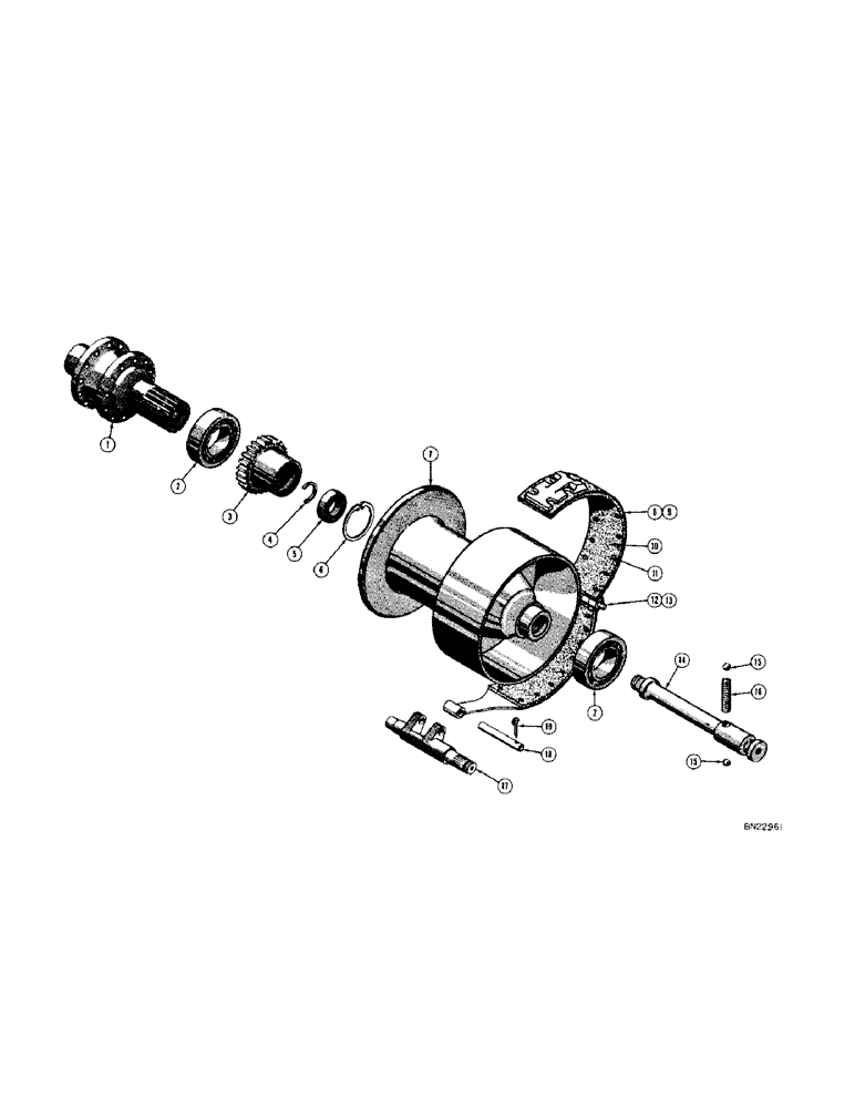 Схема запчастей Case 420 - (186[1]) - C-3 WINCH CABLE DRUM AND BRAKE (05) - UPPERSTRUCTURE CHASSIS