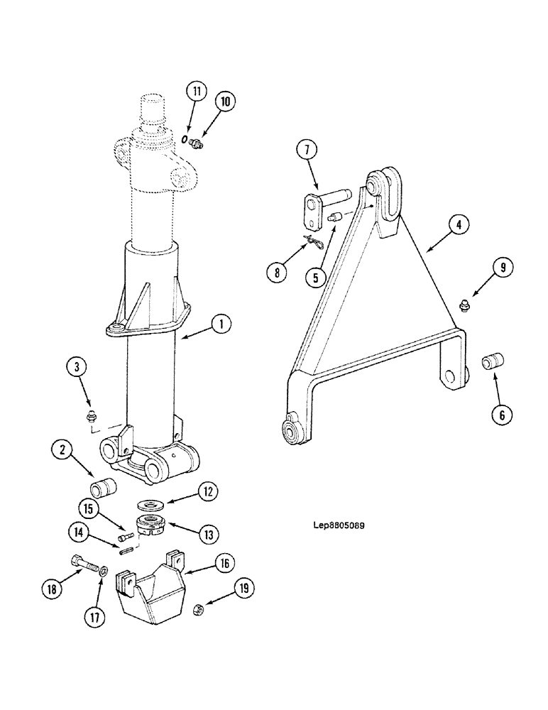 Схема запчастей Case 688C - (9G-64) - EARTHMOVING AND REMANDLING CLAMSCHELL YOKE ARM (05.1) - UPPERSTRUCTURE CHASSIS/ATTACHMENTS