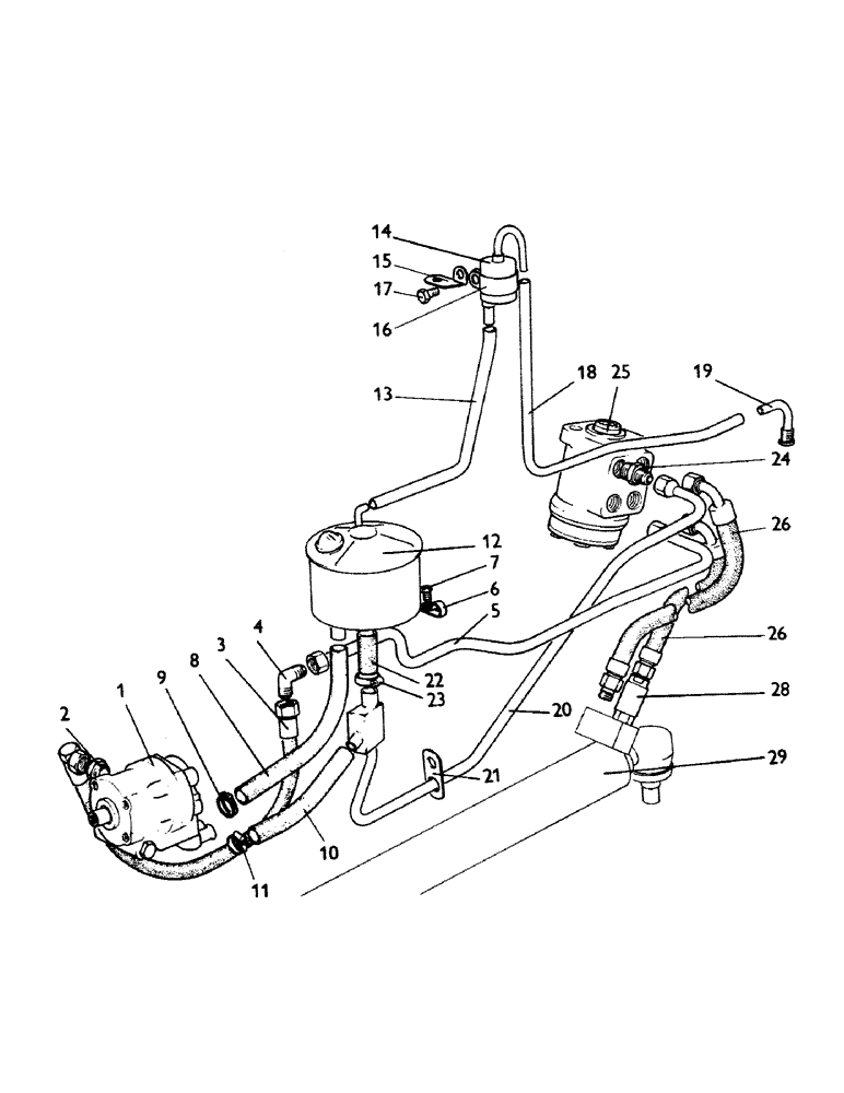 Схема запчастей Case 380CK - (084) - STEERING HYDRAULICS 