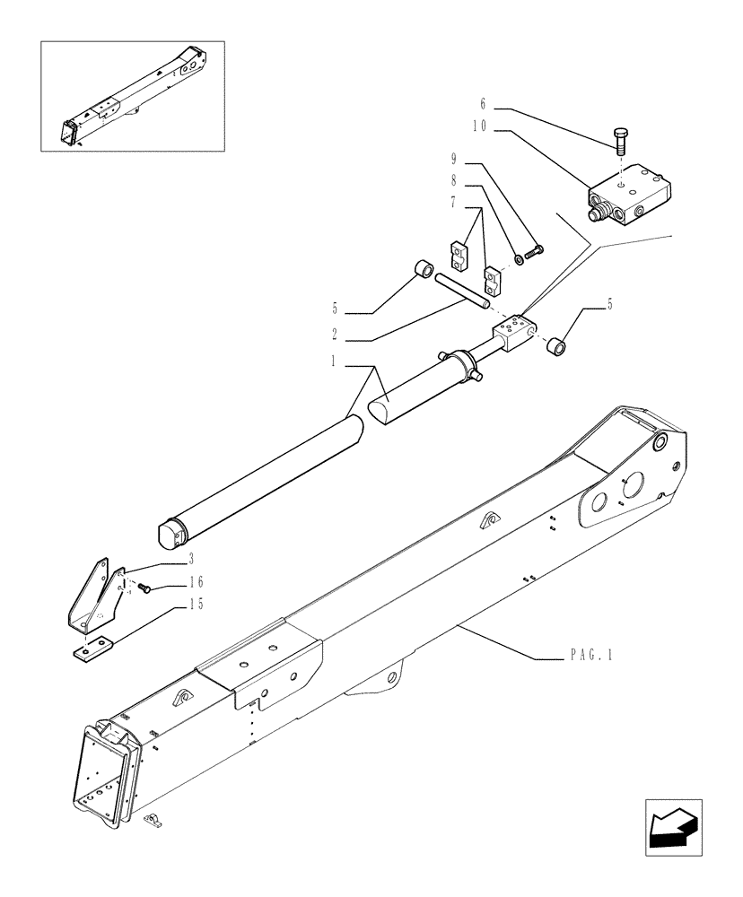 Схема запчастей Case TX842 - (9.80092A[06]) - ARM FOR 4 FUNCTIONS (42 FEET) - OPTIONAL CODE 749027351 (83) - TELESCOPIC SINGLE ARM