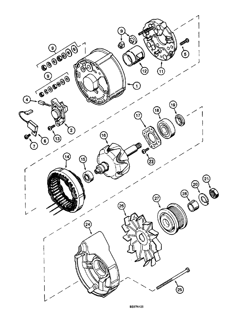 Схема запчастей Case 570LXT - (4-06) - ALTERNATOR (04) - ELECTRICAL SYSTEMS