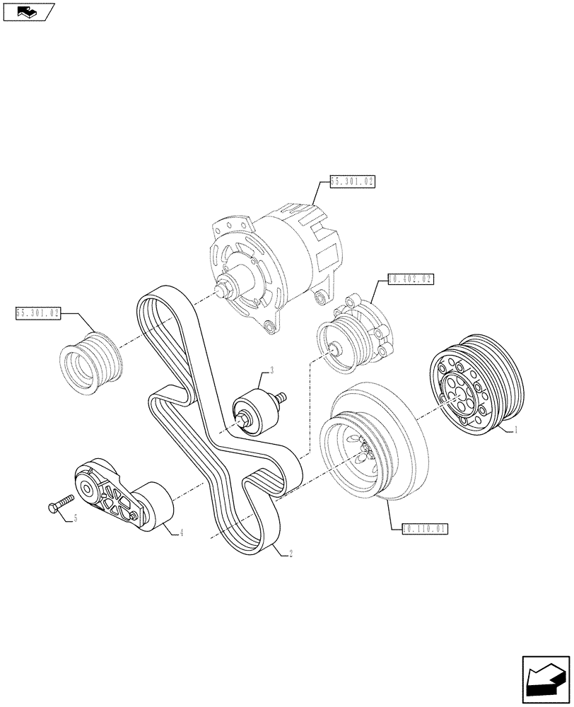 Схема запчастей Case F2CFE614D A004 - (10.114.01) - PULLEY - CRANHSHAFT (580387184) (10) - ENGINE