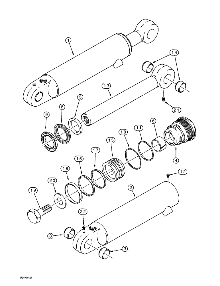 Схема запчастей Case 590SL - (8-150) - LOADER CLAM CYLINDERS (08) - HYDRAULICS