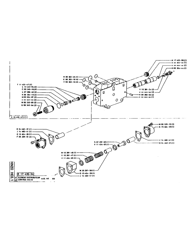 Схема запчастей Case 160CL - (220) - CONTROL VALVE (07) - HYDRAULIC SYSTEM