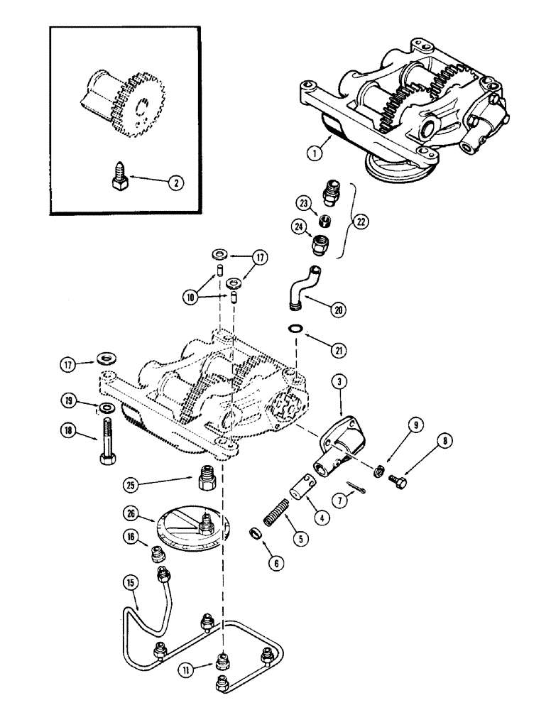 Схема запчастей Case 780 - (068) - BALANCER AND OIL PUMP, (336BD) AND (336BDT) DIESEL ENG, PRIOR ENG SN 10151968 (02) - ENGINE