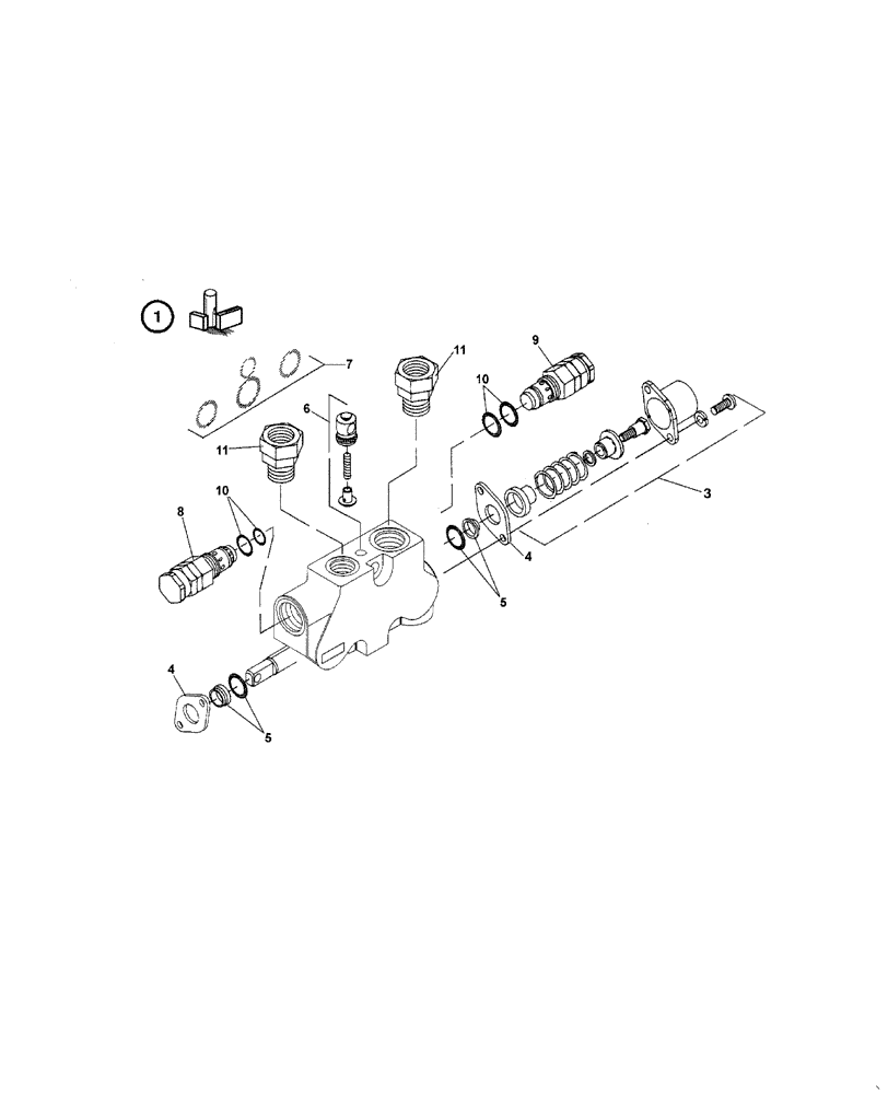 Схема запчастей Case 21D - (23.612[003]) - HYDRAULIC CONTROLS (S/N 561101-UP) No Description