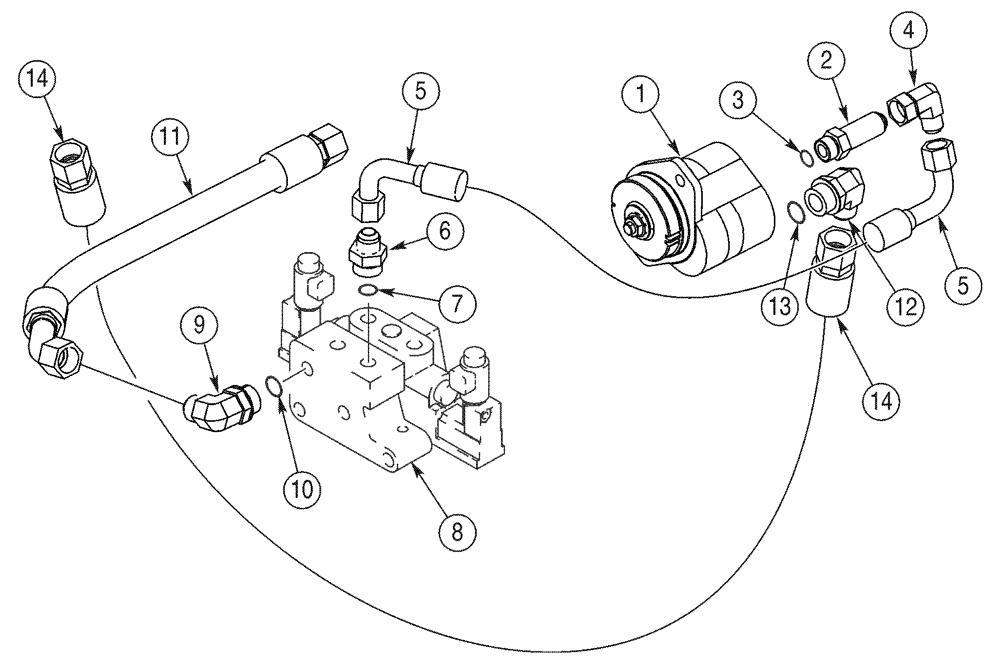 Схема запчастей Case 85XT - (08-33) - HYD, ATTACHMENT HI FLOW, GEAR, SPLY & RETURN TO PUMP, N. AMERICAN JAF0352234-, EUROPEAN JAF0352715- (08) - HYDRAULICS