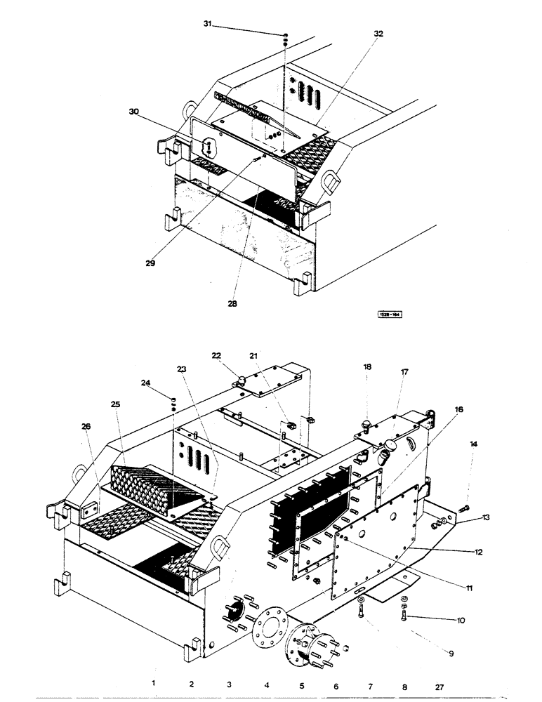 Схема запчастей Case 1529 - (002) - FRAME (39) - FRAMES AND BALLASTING