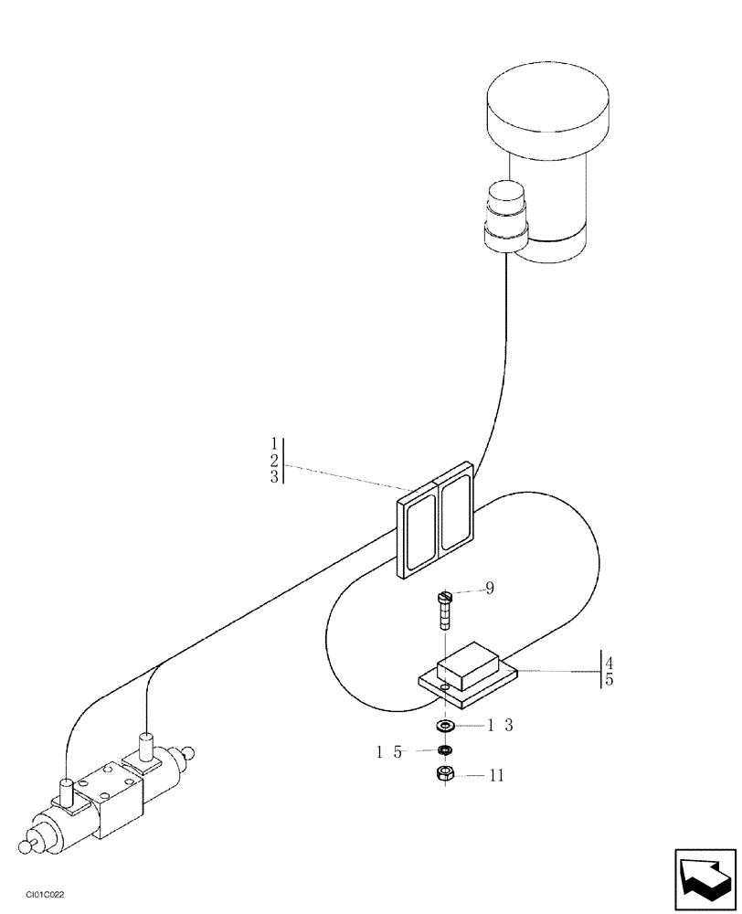 Схема запчастей Case SV208 - (04-006-00[01]) - ELECTRICAL CIRCUIT - OPERATORS COMPARTMENT TILTING CONTROL AND ENGINE HOOD (04) - ELECTRICAL SYSTEMS