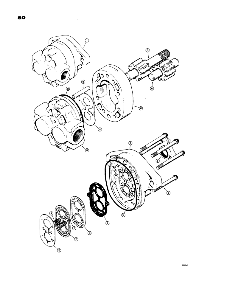 Схема запчастей Case 586 - (50) - D41390 HYDRAULIC PUMP (35) - HYDRAULIC SYSTEMS