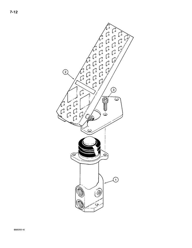 Схема запчастей Case 1085C - (7-12) - BRAKE PEDAL AND VALVE ASSEMBLY (07) - BRAKES