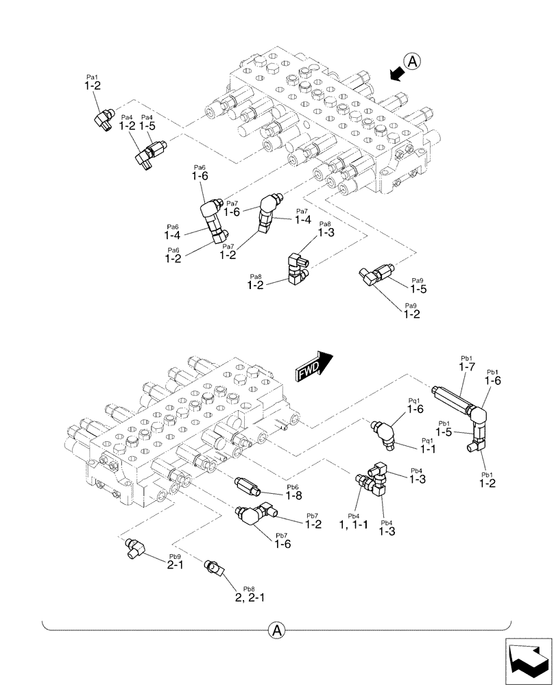 Схема запчастей Case CX17B - (01-035) - CONTROL ASSY, MAIN - MULTI (35) - HYDRAULIC SYSTEMS