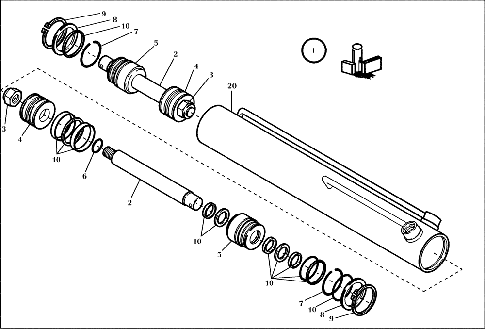 Схема запчастей Case 221D - (24.320[001]) - CYLINDER QUICK - HITCH (S/N 581101-581116) (35) - HYDRAULIC SYSTEMS