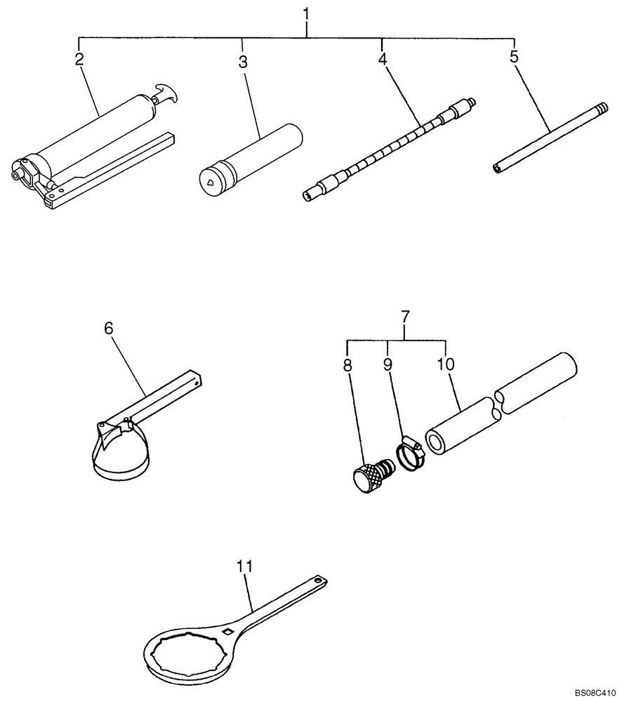 Схема запчастей Case CX350B - (09-05) - TOOLS (09) - CHASSIS