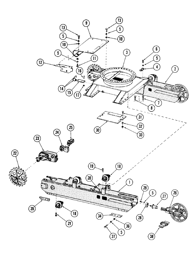 Схема запчастей Case 980 - (092) - CRAWLER UNDERCARRIAGE (04) - UNDERCARRIAGE