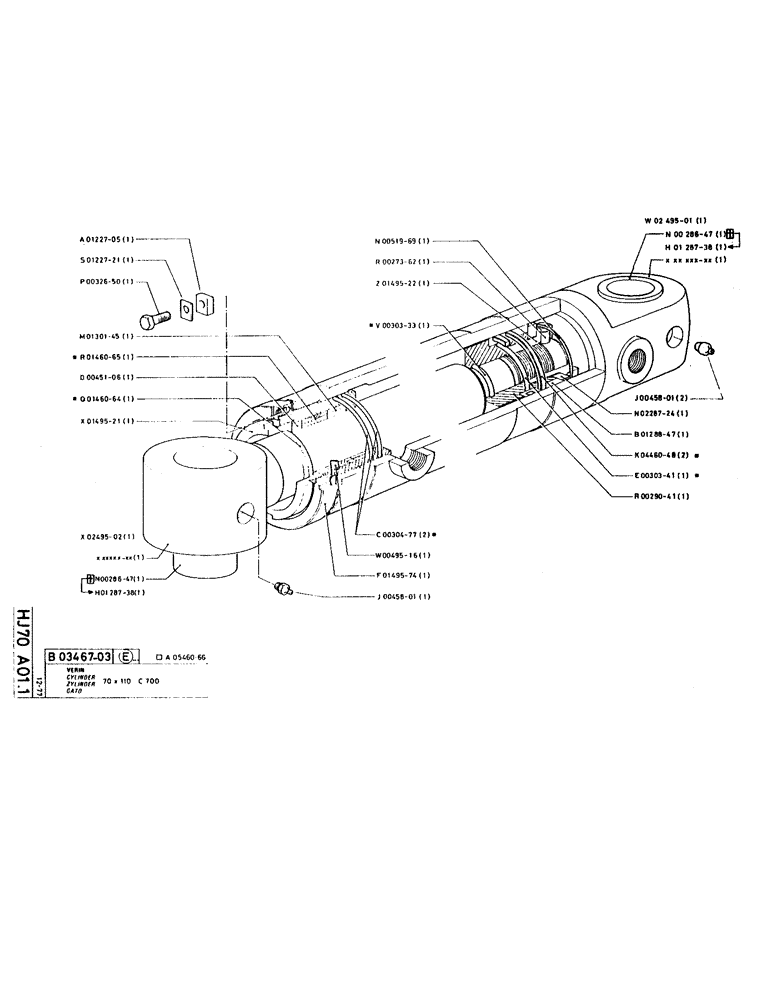 Схема запчастей Case LC80M - (185) - CYLINDER 