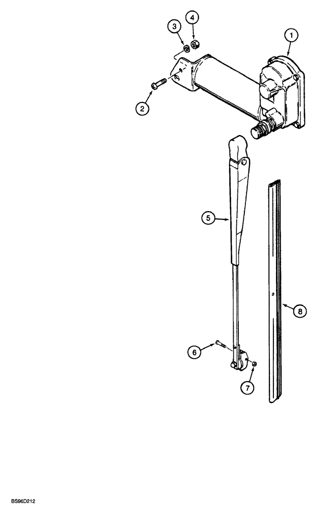 Схема запчастей Case 850G - (4-24) - REAR WINDSHIELD WIPER (06) - ELECTRICAL SYSTEMS