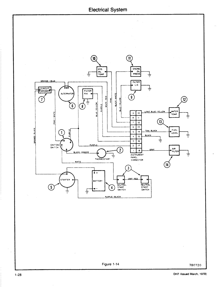 Схема запчастей Case DH7 - (1-28) - ELECTRICAL SYSTEM (55) - ELECTRICAL SYSTEMS