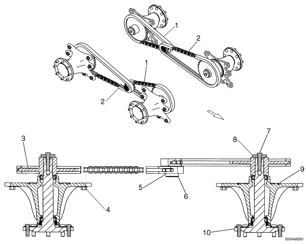 Схема запчастей Case 410 - (06-20) - DRIVE LINE (06) - POWER TRAIN