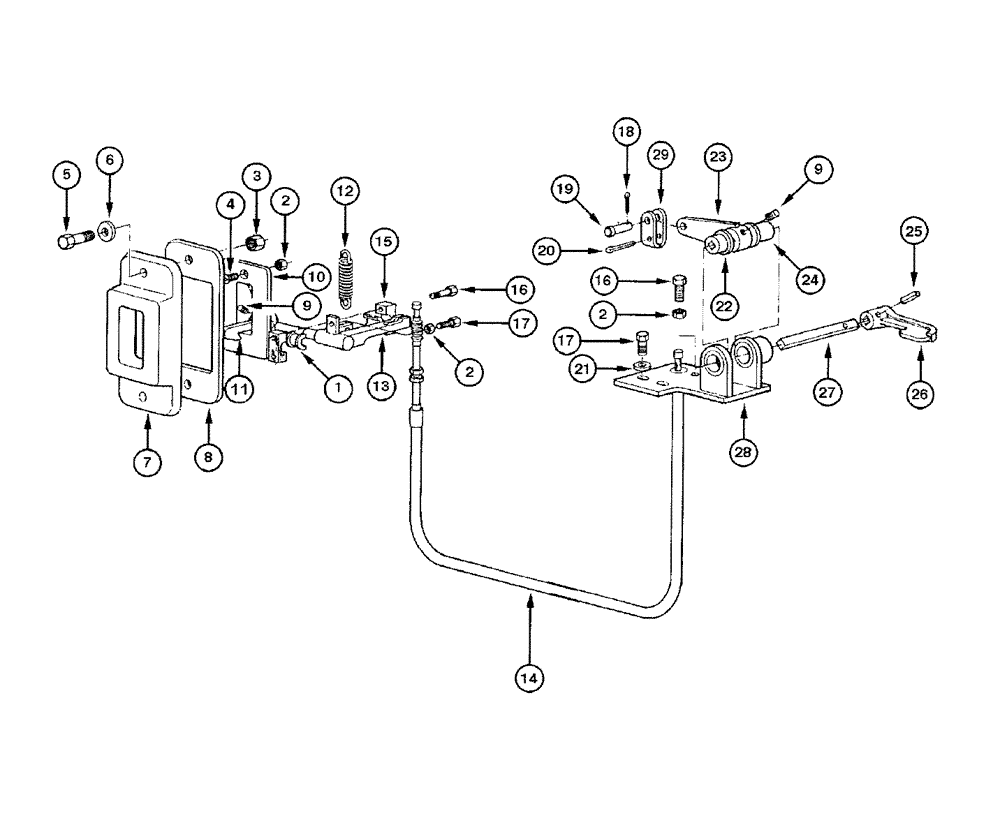 Схема запчастей Case 865 DHP - (9-070) - CAB - DOOR LOCK (09) - CHASSIS