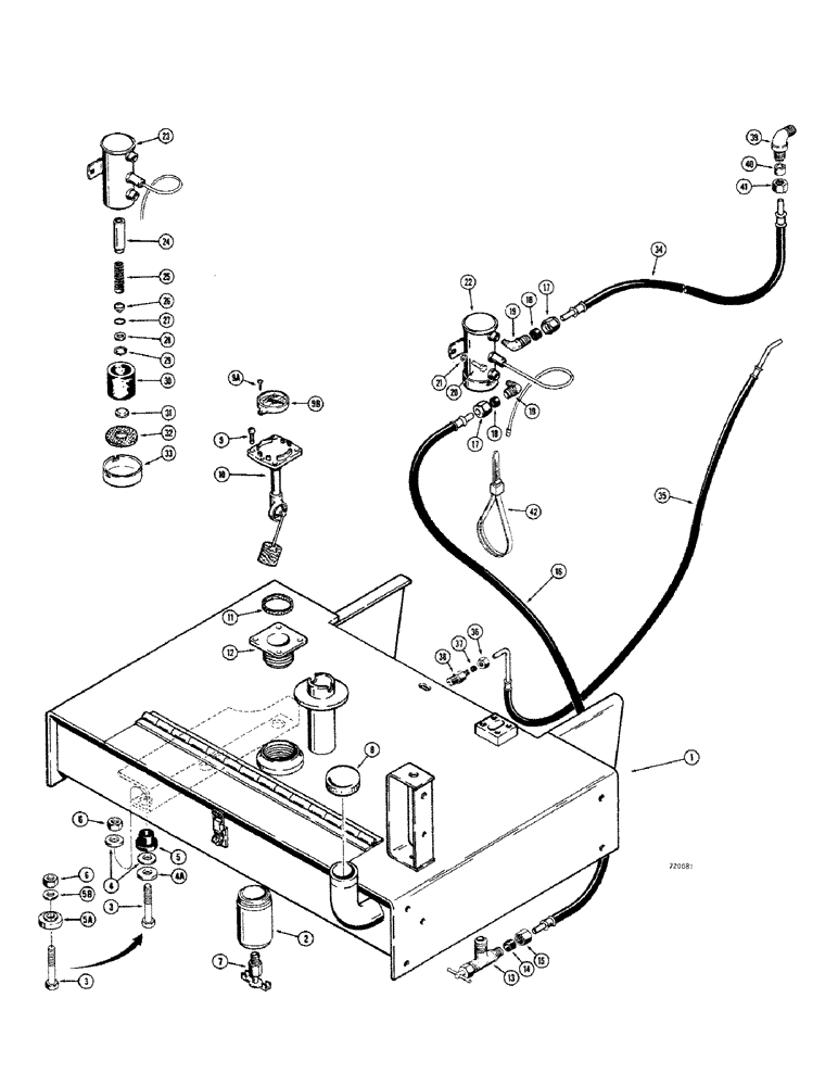 Схема запчастей Case 680CK - (162) - FUEL TANK, PUMP AND LINES (10) - ENGINE