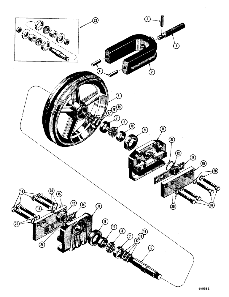 Схема запчастей Case 1000 - (156) - IDLER WHEEL (04) - UNDERCARRIAGE