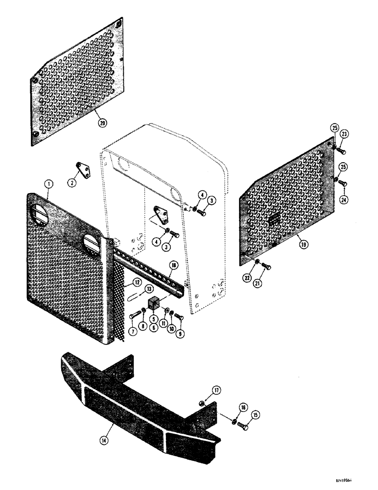 Схема запчастей Case 310F - (094) - FORESTRY GRILLE GUARD, BUMPER AND SIDE BRUSH GUARDS (05) - UPPERSTRUCTURE CHASSIS