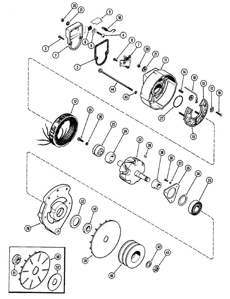 Схема запчастей Case W8C - (066) - A41340 ALTERNATOR, (377) SPARK IGNITION ENGINE (04) - ELECTRICAL SYSTEMS