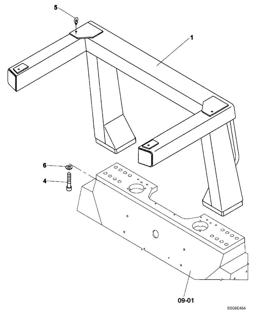 Схема запчастей Case SV208 - (09-54[01]) - ROPS INSTALLATION (GROUP 570) (ND104241) (09) - CHASSIS/ATTACHMENTS