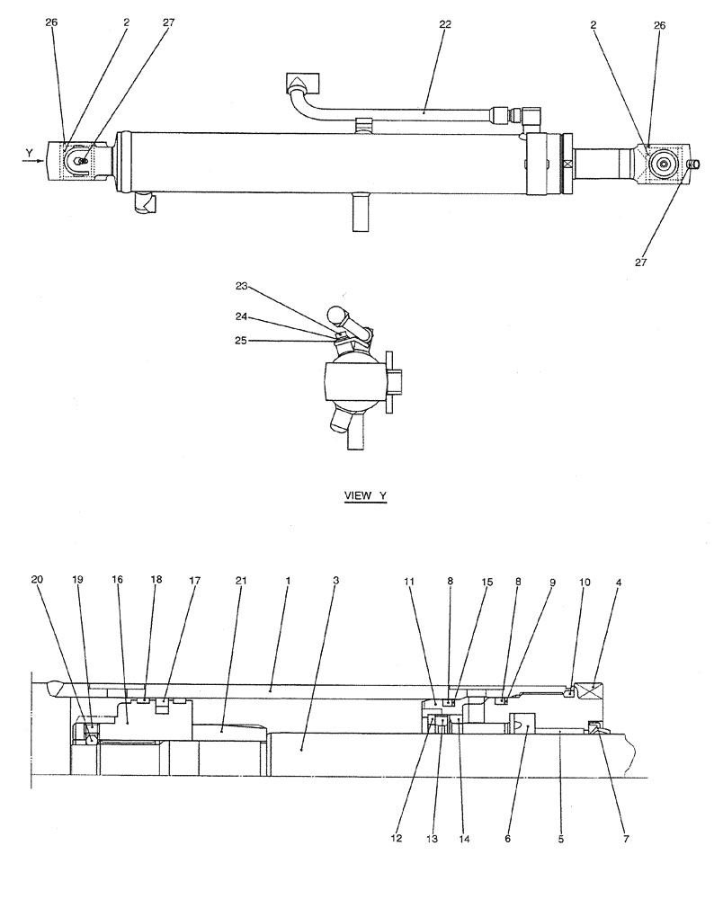 Схема запчастей Case CX31B - (07-034) - CYLINDER ASSY, BOOM (CAB) (35) - HYDRAULIC SYSTEMS