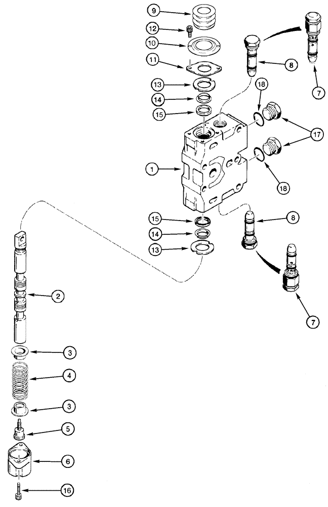 Схема запчастей Case 850H - (08-23) - SECTION ASSEMBLY - TILT, ANGLE, AND AUXILIARY (08) - HYDRAULICS