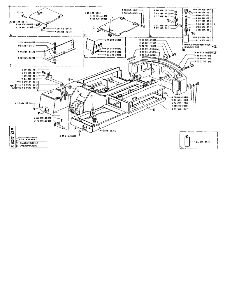 Схема запчастей Case 90BCL - (048) - UPPERSTRUCTURE (05) - UPPERSTRUCTURE CHASSIS