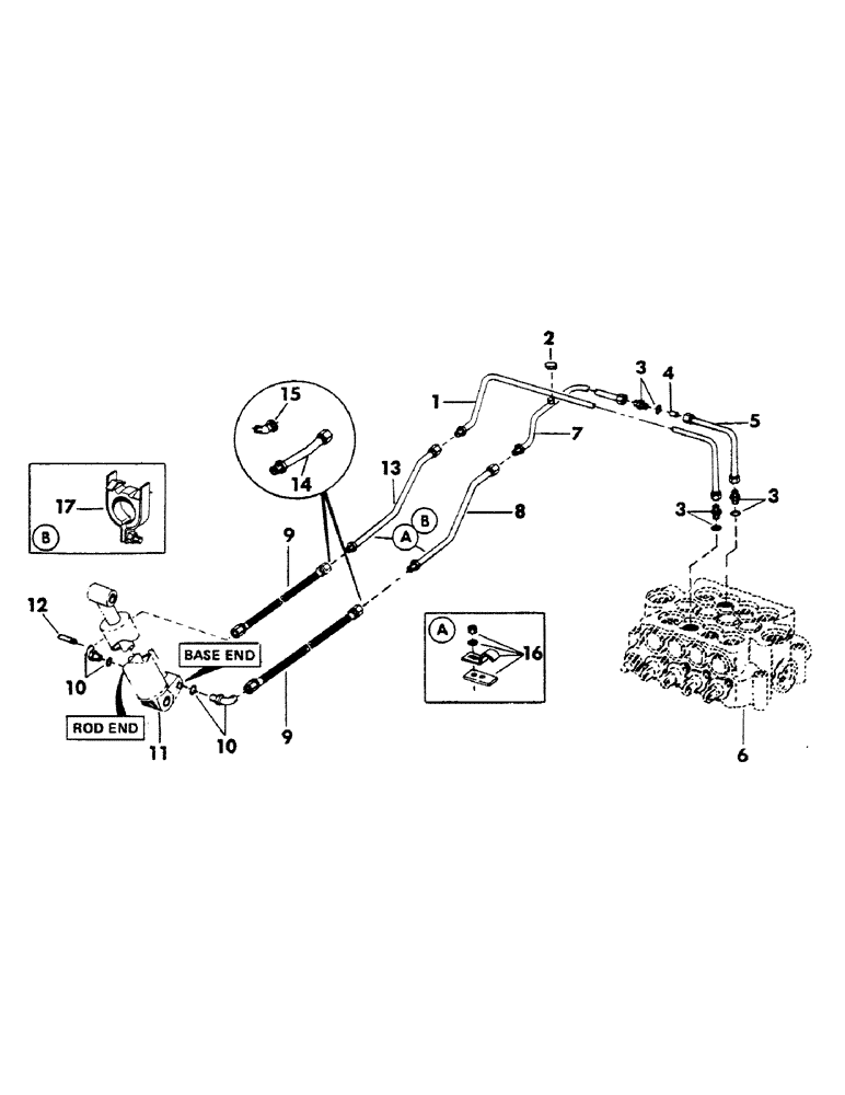 Схема запчастей Case 40YC - (117) - HOIST CYLINDER HYDRAULICS (07) - HYDRAULIC SYSTEM