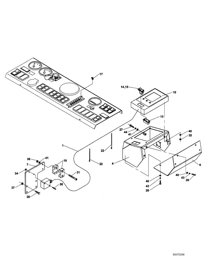 Схема запчастей Case SV212 - (04-003-01[01]) - ELECTRICAL - COMPACTION METER (GROUP 682) (ND122696) (04) - ELECTRICAL SYSTEMS