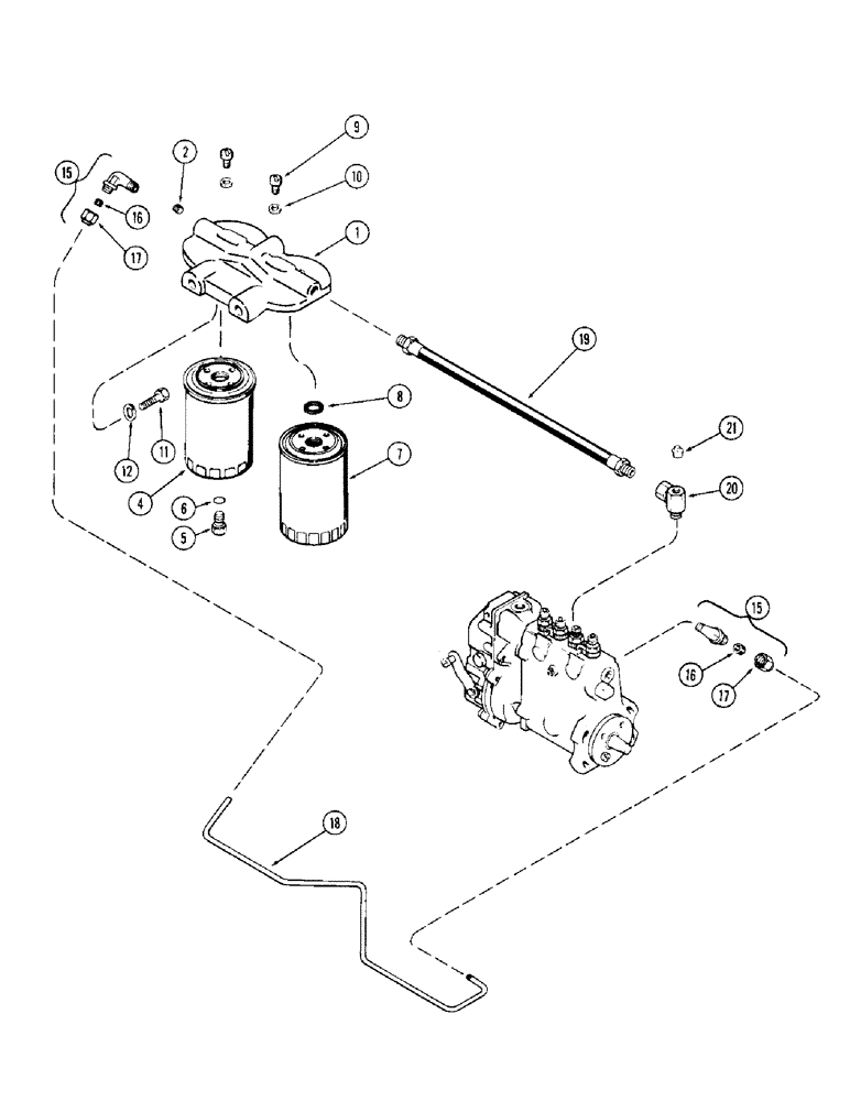 Схема запчастей Case 780 - (078) - FUEL FILTER SYSTEM, 336BD AND 336BDT DIESEL ENGINES (03) - FUEL SYSTEM